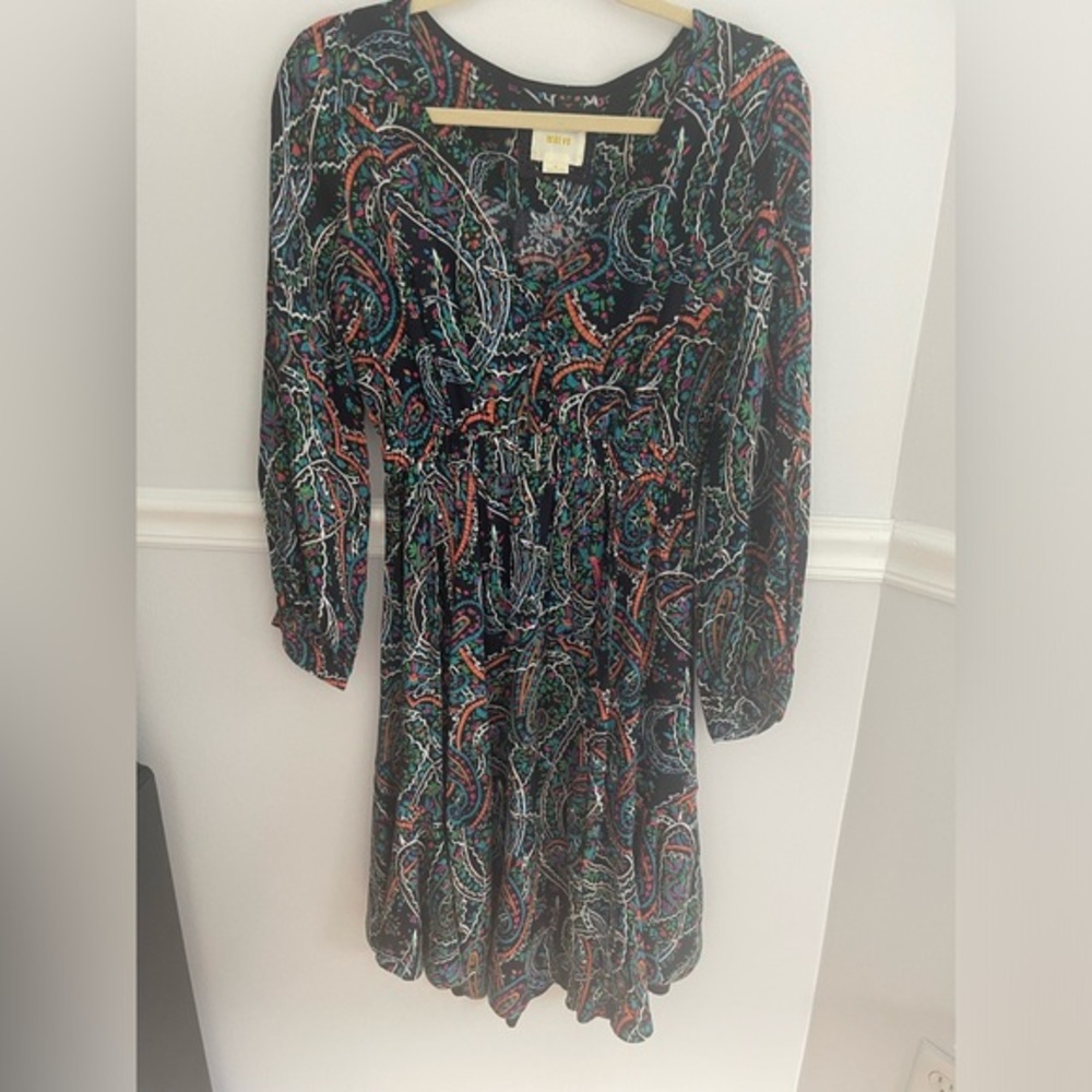 Anthropologie Maeve multicolored paisley/floral dress, size Medium